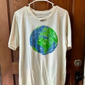 Free People Cream Earth Graphic Tee